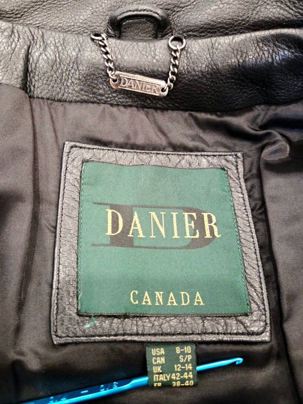 Vintage 90s Danier Black Leather Coat – Women’s S–M – Heavy Leather, unisex fit